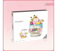 Boîte De Couleur - Mini Magasin De Crème Glacée Avec Vue De Rue, Blocs De Construction De Maison, Boutique De Figurines D'amis, Briques D'architecture, Jouets Pour Enfants, Cadeaux
