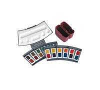 Pelikan – Boîte d'aquarelles d'étude 725 D/24 – 24 couleurs, 2 gobelets et palette