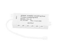 Boîte de couplage à 6 voies Boîte de jonction d'alimentation en plastique ABS résistant aux hautes températures Port Plug and Play XH2.5 pour l'installation de bandes lumineuses