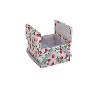 Hobby Gift Boîte de rangement exclusive à double couvercle pour couture 25×25×17 cm, fraises