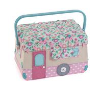 Boîte De Couture HobbyGift - Caravane - Tapis De Rangement Tissé Appliqué