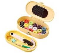 Boîte de couture portable - Kit d'outils à 21 mains - Organisateur d'aiguilles multicolores - Accessoire compact et rapide - Équipement de réparation pour vêtements professionnels - Chariot d'agence