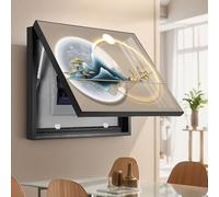 Boîte de couverture de compteur électrique moderne et minimaliste, images personnalisables pour une installation cachée dans le restaurant, le salon, la chambre à coucher