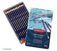 Boîte de crayons de couleur aquarellables - Derwent Inktense - 12 pcs G