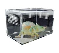 Boîte de culture pour reptiles - habitat transparent pour terrarium avec trous d'aération - Aquarium pour lézards, tarentues, araignées, grenouilles, scorpions, fournitures pour animaux domestiques