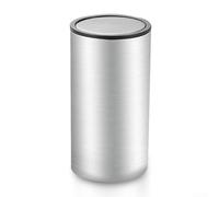 Boîte de cure-dents portable en acier inoxydable 304 avec mécanisme poussoir, conçue pour un rangement compact, anti-poussière et résistant à la rouille (rond, noir)