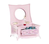 Boîte de Danseuse de bijoutier avec Serrure et Miroir - Organisateur de Bijoux pour Filles et Adolescents avec Danseuse en Rotation au Rythme du lac Swan - Décoration Charmante pour la pièce