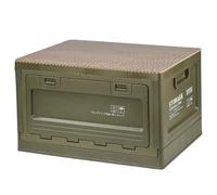 Boîte de de camping en plein air - Stockage de jouets portable, caisse utilitaire de voyage | Conteneur de nourriture pliable avec dessus en bois pour la tente de pique-nique Aventure Outils de