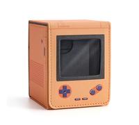 Boîte de Deck (Deck Box) MTG - Étui Rigide avec Exposition Commandant, Boite Rangement Carte pour 120+ Cartes Sous Protège-Cartes, Stockage Magnétique en Simili-Cuir PU avec 2 Séparateurs (Orange)