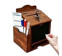 Boîte de demande de prière,Boîte de rangement en bois portable décorative verrouillable - Boîte à enclos pour boire de l'argent, pour les églises, les salles de t l'école ainsi que les