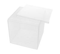 Boîte de Démonstration du Volume 1000ml Transparente pour Mathématiques | Plastique Rigide, Forme Cube à Côtés Droits, Ouverture Supérieure, pour Eau, Riz, Expériences Scolaires