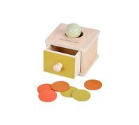 Boîte de Dépôt de Balles, Jouets Montessori Pièce Et Boule 2-en-1 Boîte de Dépôt, Boîte Permanence D'objets Jouet de Chute de Balle, 12 Mois Et Plus Garçons Et Filles, Jouets Bébé, tiroir Simple