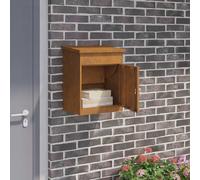 Boîte de dépôt de colis avec stockage avec porte Acier patiné à Dépôt vidaXL vid