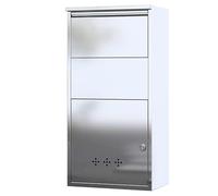 Boîte de dépôt de colis d'extérieur avec serrure à combinaison, design au sol, antirouille et résistant aux intempéries, facile à assembler, idéal pour un usage domestique