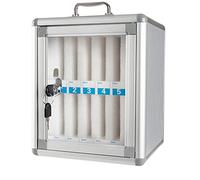Boîte de dépôt murale mobile - 12 emplacements de rangement en alliage d'aluminium avec verrou de sécurité pour salle de classe et bureau, et téléphone portable sécurisé du personnel