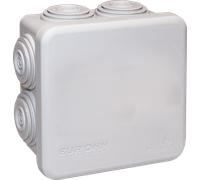 Boîte de dérivation 80x80x45 Sum'ohm étanche 7 entrées Gris IP55/IK07 - EUROHM - 50003