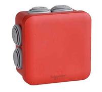 boite de dérivation - a embout - 80 x 80 x 45 mm - rouge - schneider electric enn05164