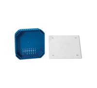 Modulo - boîte de dérivation à sceller - 80 x 80 x 30 mm - bleu ral 5015 - livrée avec couvercle de protection - ip20 - ps (polystyrène)