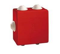 boite de dérivation - a tétines - 80 x 80 x 40 mm - rouge - boite étanche - iboco 05545