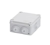 Gewiss Boîte de dérivation – Couvercle bas, vis 1/4 tour – IP55 – 100x100x50 mm – Passe-fils gradins