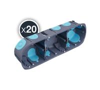 Boite de derivation electrique - boite derivation - Boite de derivation etanche exterieur - Debflex STOPAIR Silo de 20 Boites d' Encastrement Cloisons Sèches - Diamètre 67 x 40 mm - Entraxe 71 mm