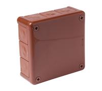 Boîte de dérivation en saillie pour locaux humides 051-02 Boîte de jonction en caoutchouc Raccord boîte de dérivation brun 118x118x46 mm Viplast