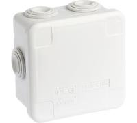 Boîte de dérivation étanche carrée à 7 entrées Eur'ohm, 92mm x 51mm x 92mm