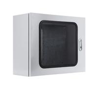 Boite de Dérivation Étanche en Saillie, Boîte Électrique en Acier Laminé à Froid avec Fenêtre Visualisation, Verrouillable et Plaque Montage, Longue Durée Vie, Matériau Durable(60x50x20cm)
