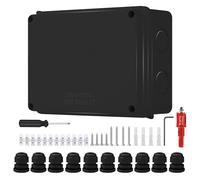 Boîte de Dérivation Etanche Exterieur en Saillie IP65,Boitier Etanche Electrique Exterieur 50x110x70 mm Pour Convient à l'installation de câbles à l'intérieur et à l'extérieur Noir