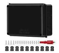 Boîte de Dérivation Etanche exterieur en saillie: IP65 Boitier étanche en saillie, Boîte de de derivation extérieure,15 x 11 x 7 cm Boîte de jonction Pour pièces humides Diamètre du câble: 6-12 mm