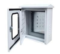 Boîte de Dérivation Extérieure en Acier Laminé à Froid avec Fenêtre de Visualisation, Boite Electrique Etanche Étanche IP65, Double Porte et Orifices de Dissipation Thermique(70x50x25cm)