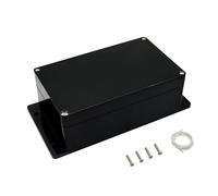 Boîte de dérivation LMioEtool, étanche et anti-poussière IP65, boîtier électronique universel en plastique ABS, Noir avec oreilles de fixation, 158 x 90 x 60 mm
