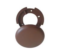 Boîte de dérivation marron Ø 100 mm - Boîte de jonction plate en saillie avec couvercle aspect bois marron noyer lampes, baldaquin et boîte de câble pour montage au plafond, boîte de recouvrement