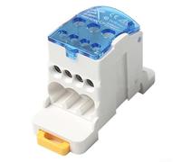 Boîte de dérivation robuste pour gestion de l'alimentation sur rail DIN avec guide en laiton étamé et support multi-courant de 80 A à 500 A (80 A)