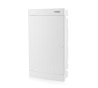 Boîte de dérivation UP Boîte à fusibles 3 rangées 36TE IP40 porte blanche