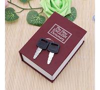 Boîte de dictionnaire portable avec 2 clés pour ranger en toute sécurité de l'argent liquide, des bijoux, des passeports et d'autres objets de valeur