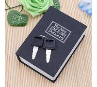 Boîte de dictionnaire portable avec 2 clés pour ranger en toute sécurité de l'argent liquide, des bijoux, des passeports et d'autres objets de valeur