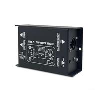 Boîte de Direct Injection XLR Simple Canal pour Instruments - Élimination du Bourdonnement et Stabilité du Signal - Adaptateur Impédance pour Enregistrement - 12cm