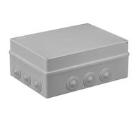 Boîte de distribution 1 x pièce humide d'installation Boîtier 300 x 220 x 120 mm IP65 AW-TOOLS Résine Gris Clair RAL 7035