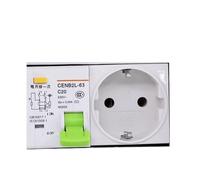 Boîte de distribution 6 voies Boîte de distribution mcb avec prise de disjoncteur différentiel 16A 25A 32A 50A 63A(63A)