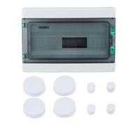 Boîte de distribution d'alimentation 18 voies étanche IP65 pour l'extérieur, boîte de jonction avec disjoncteur et rail DIN, couvercle transparent pour la protection électrique en