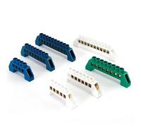 Boîte de Distribution de barre de cuivre de mise à la terre de barre de terre de ligne zéro de Type pont au connecteur de bornier zéro terre neutre 5-12 trous White 6 Pin