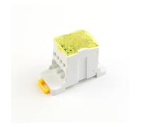 Boîte de distribution de bornier 1 boîtier répartiteur haute intensité UKK-80A, une entrée, plusieurs sorties, connecteur DIN, rail de connexion, monophasé(Red)