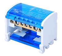 Boîte de Distribution de Bornier, Connecteur de Boîte de Distribution D'alimentation Borniers sur Rail DIN Monophasé à 2 Niveaux avec Cache anti-poussière transparent 207