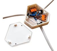 Boîte de distribution de câblage, triple connexion, extérieur, avec sécurité, unité de distribution de courant avec extension, 7,9 x 7 x 1,9 cm, accessoires électriques, boîte de jonction pour