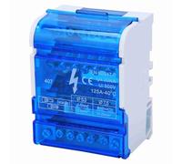 Boîte de Distribution de Rail Din 125A/500V, 407 Boîte, 4 IN 24 OUT, Répartiteur Étagé Tétrapolaire, Boîte de Jonction à 4 Niveaux pour Génie Électrique