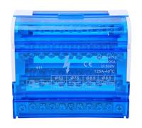 Boîte de Distribution de Rail Din 125A/500V, 411 Boîte, 4 IN 40 OUT, Répartiteur Étagé Tétrapolaire, Ignifuge, Boîte de Jonction à 4 Niveaux pour Génie Électrique, Bornier