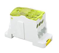 Boîte de Distribution de Type Rail de Bloc, Boîte de Câblage de Bornier de Rail DIN, Connecteur de Câble de Câblage Rapide, Bornier de Conducteur Enfichable, Boîte de Jonction (Jaune)