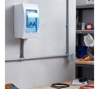 Boîte de distribution électrique résistante à l'eau avec couvercle transparent pour montage mural intérieur pour différents types de disjoncteurs (1)