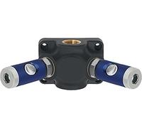 Boîte de distribution en plastique - 2 raccords de sécurité NW 7,4 - Poids d'entrée G 3/4 - Pression de fonctionnement max. 12 bar - Temp. -10 °C à 50 °C.